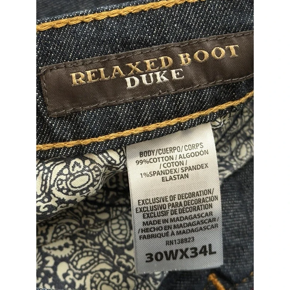 Cody James Duke Jeans Mens 30x34 Fits 32x32.5 Relaxed Bootcut Cowboy Denim Pants